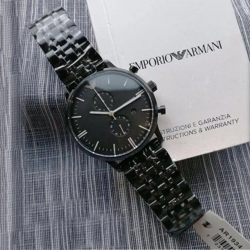 Emporio Armani Gianni Chronograph Black Dial Men's Watch | AR1934